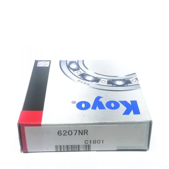 Koyo 6207NR Bearing 35x72x17mm deep groove ball bearing offers high load capacity, low noise, and long service life for industrial machinery, automotive, and electric motor applications. industrial bearing